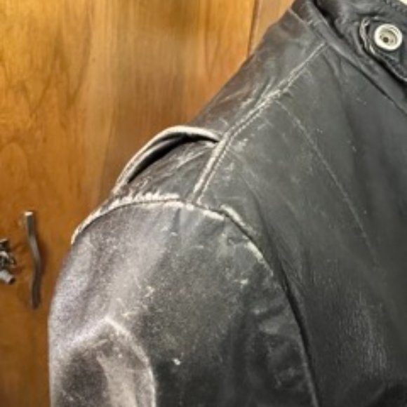 Vintage Women's Schott NYC 141 Black Leather Cafe Racer Moto Jacket - Picture 15 of 16